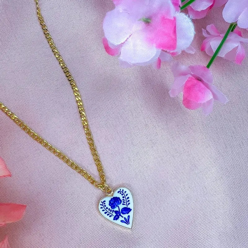 Darling Blue Rose Necklace | Rose Necklace | Blue Necklace | Necklace | Jewelry | Pretty Jewelry | Rose Jewelry | Trendy Jewelry Female Anniversary Birthday