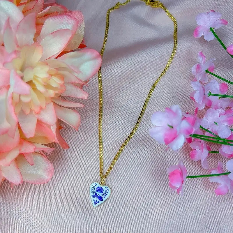 Darling Blue Rose Necklace | Rose Necklace | Blue Necklace | Necklace | Jewelry | Pretty Jewelry | Rose Jewelry | Trendy Jewelry Female Anniversary Birthday